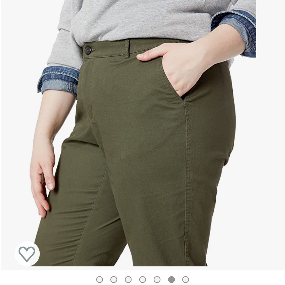 Amazon essentials sz 40 W like torrid sz 6 olive chinos EUC